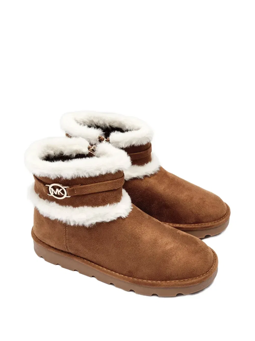 Ботильоны с меховой отделкой Michael Kors Kids, коричневый — фото 2