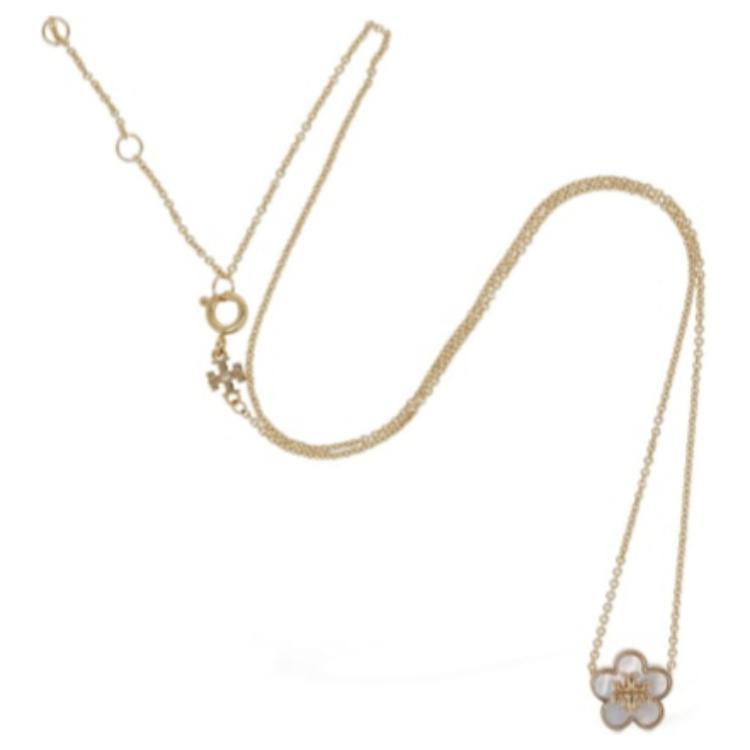 

TORY BURCH Латунное ожерелье женское золотое