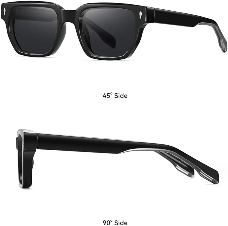 

Поляризованные винтажные солнцезащитные очки с заклепками для женщин и мужчин, солнцезащитные очки класса люкс с защитой от УФ-излучения UV400 TOIPASTN, Green Black