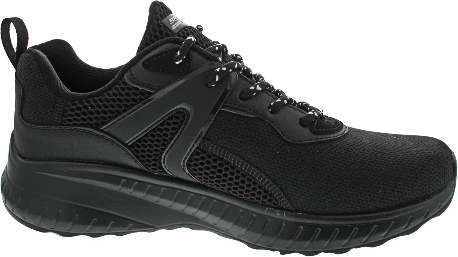 Мужские кроссовки Skechers Bobs Squad Chaos Elevated Drift, 2-Black Synthetic Mesh — фото 3