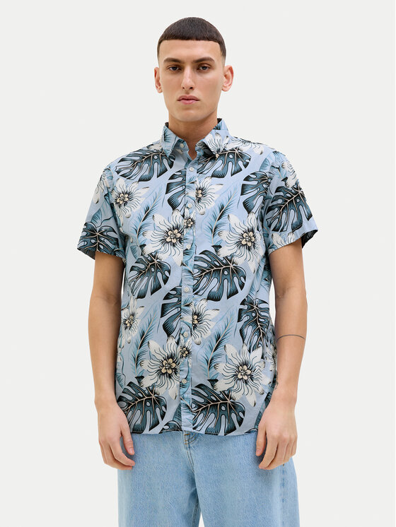 

Рубашка удобного кроя Hawaii 12269137 Jack&Jones, голубой
