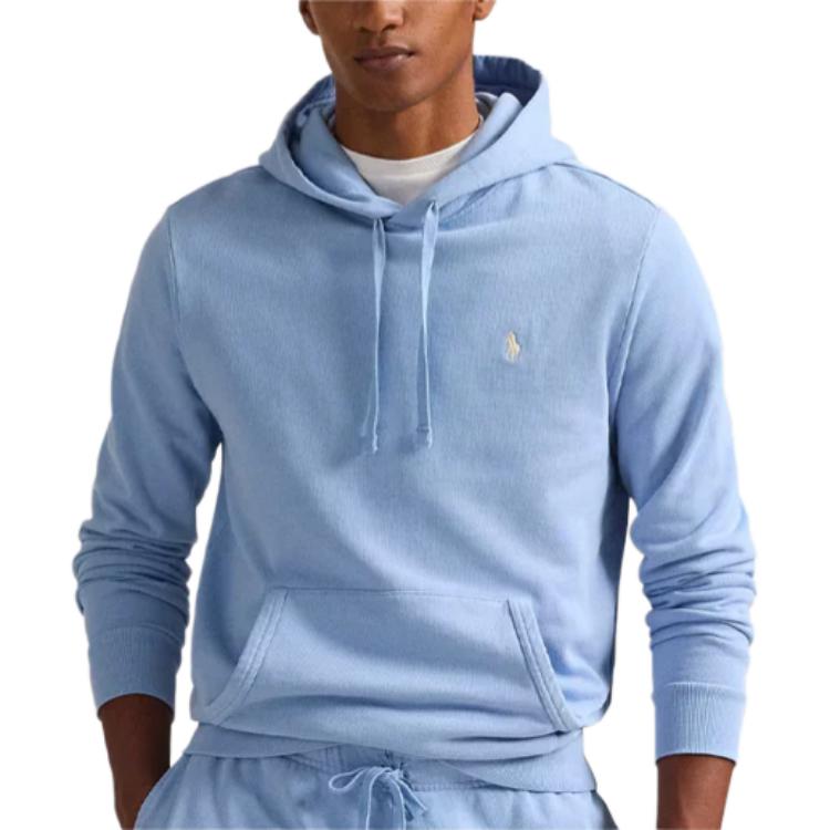 Лупбек флисовая толстовка с капюшоном Polo Ralph Lauren, синий — фото 2