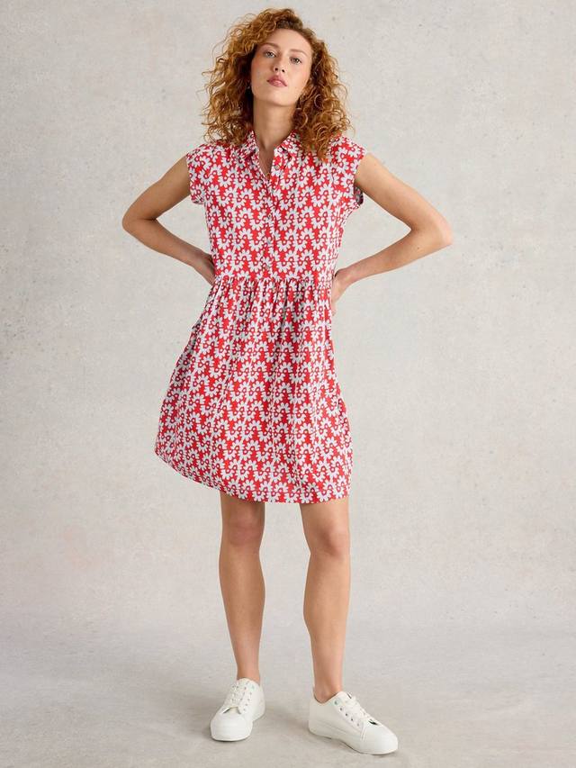 

Элегантное платье-рубашка Everly Floral из органического хлопка White Stuff, Red/Multi