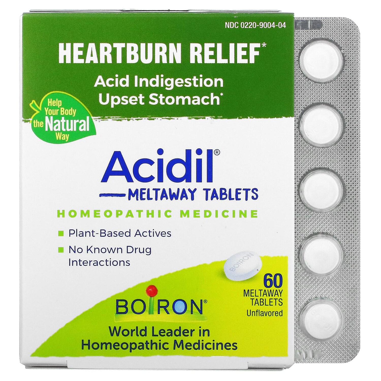 

Boiron Acidil при кислотном несварении 60 быстрорастворимых таблеток