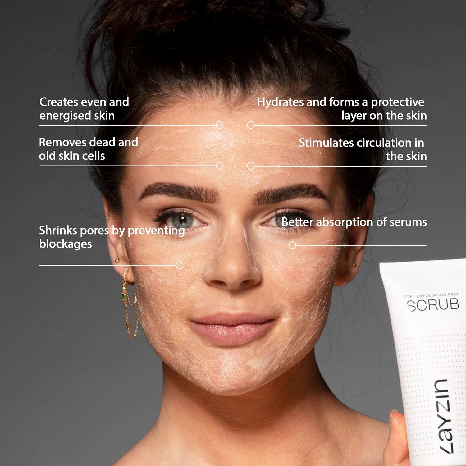 Набор Layzin — Для лица anti-aging gesichtspeeling und serum set , объем 130 мл — фото 3