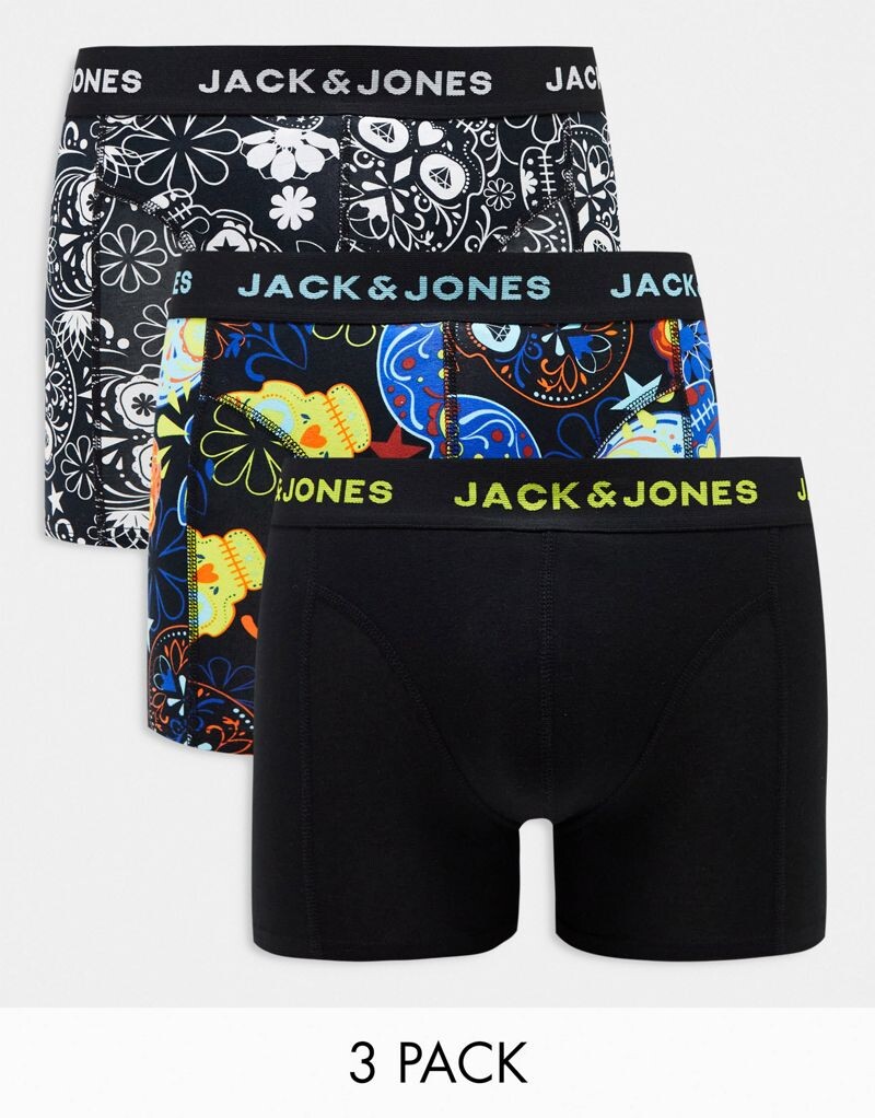 

Комплект из 3 трусов с принтом черепа Jack & Jones
