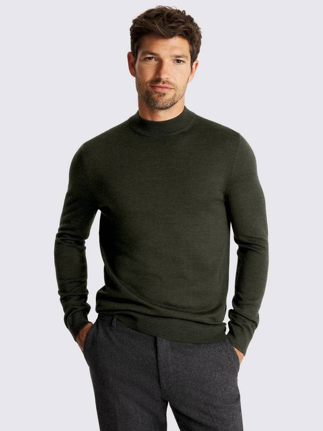 

Свитер с высоким воротником из смесовой шерсти мериноса Cerise Moss, Khaki