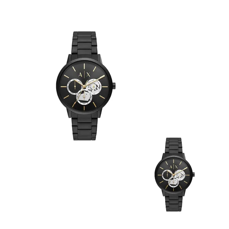 

Armani Exchange Мужские наручные часы AE с кварцевым механизмом, ремешком из нержавеющей стали, диаметром 42 мм и черным циферблатом