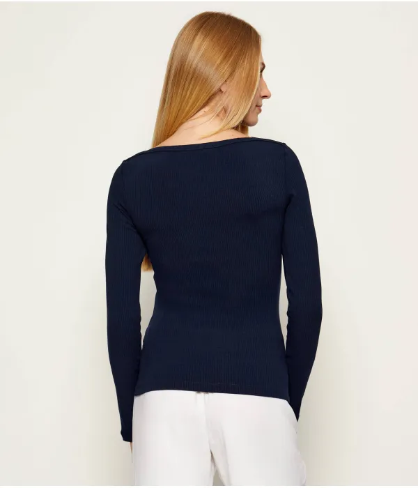 Блуза Slim fit Tommy Hilfiger, синий — фото 3