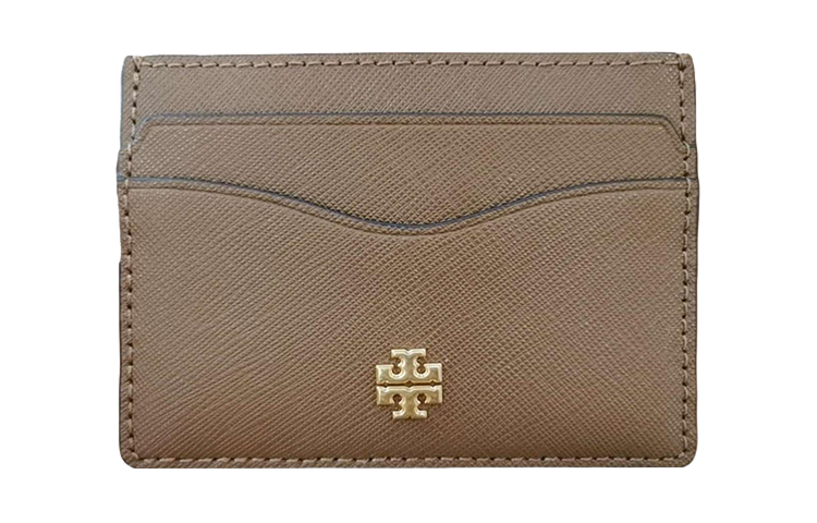 

Кожаный кардхолдер Emerson для женщин коричневый TORY BURCH