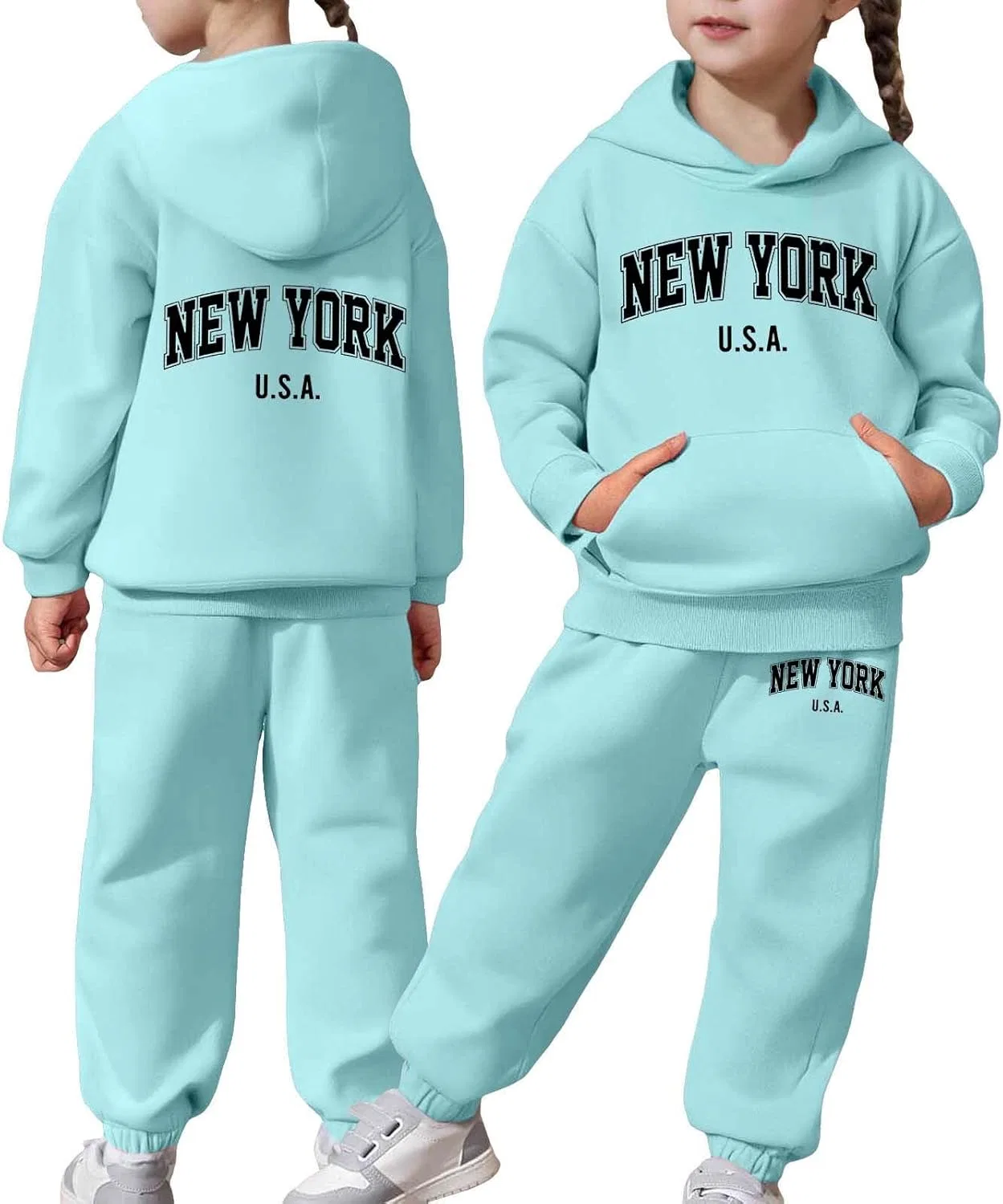 Детский спортивный костюм с принтом Brooklyn, Generic, Z02 Blue