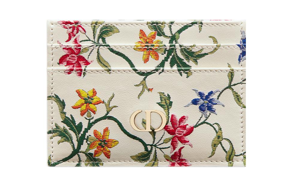 

DIOR Кошелек для карт Caro Cow Leather женский белый