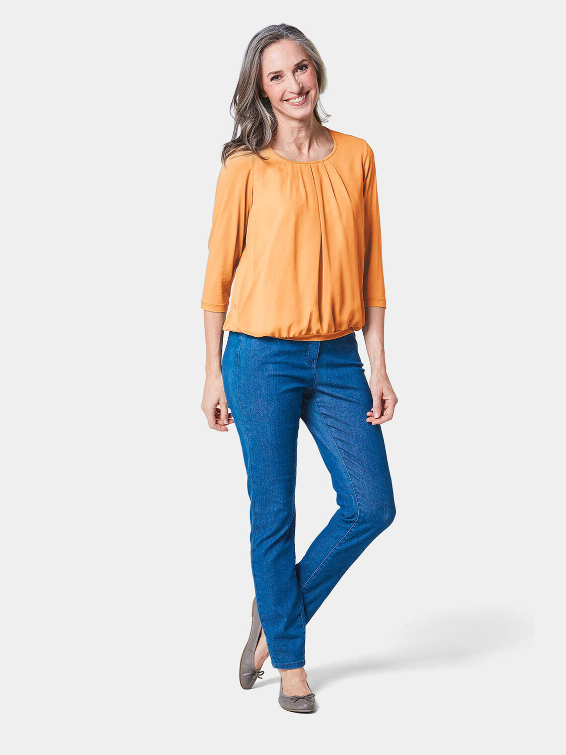 

Блуза GOLDNER nshirt, цвет safran