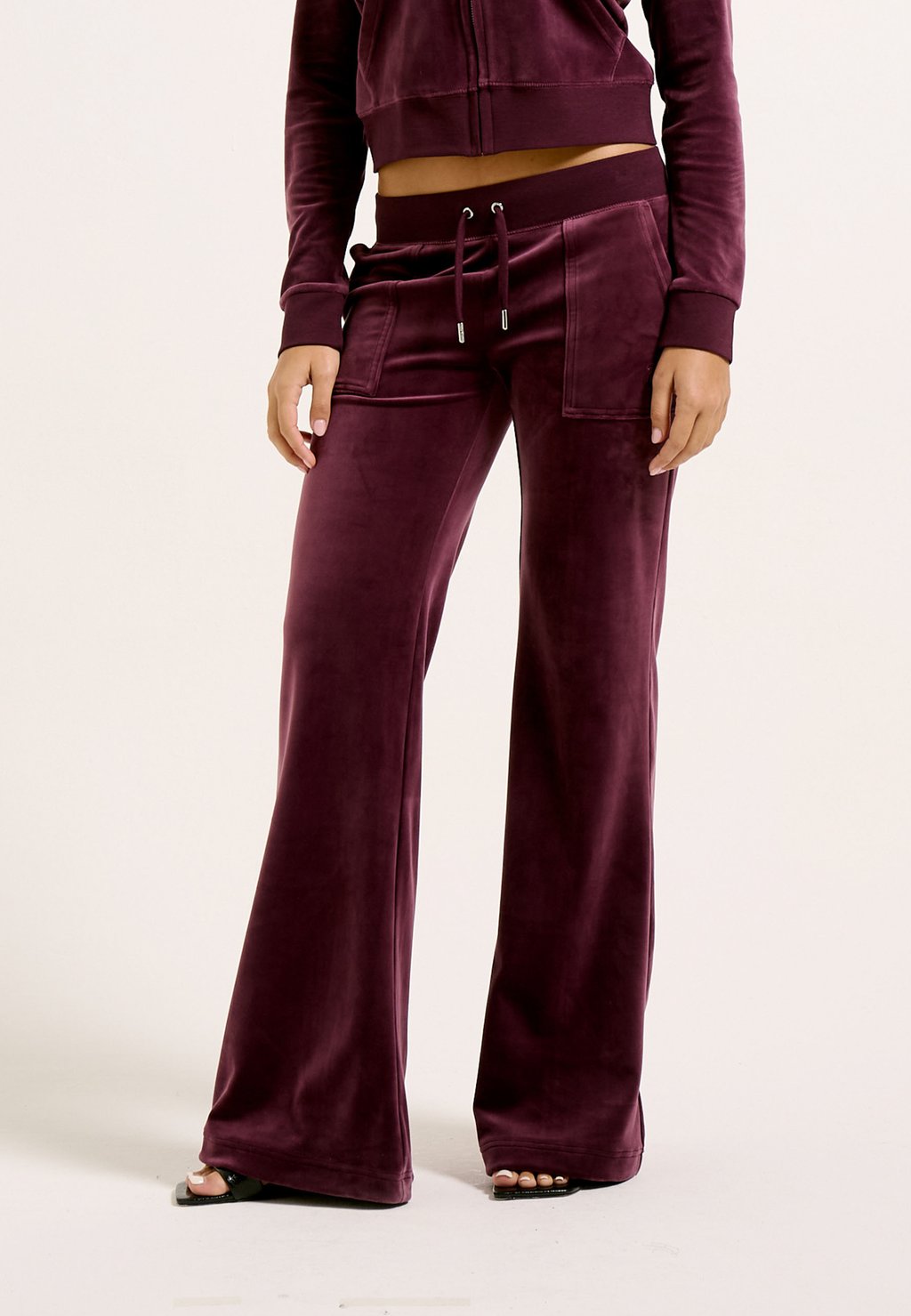 

Брюки LAYLA LOW RISE POCKETED FLARE Juicy Couture, темно-красный