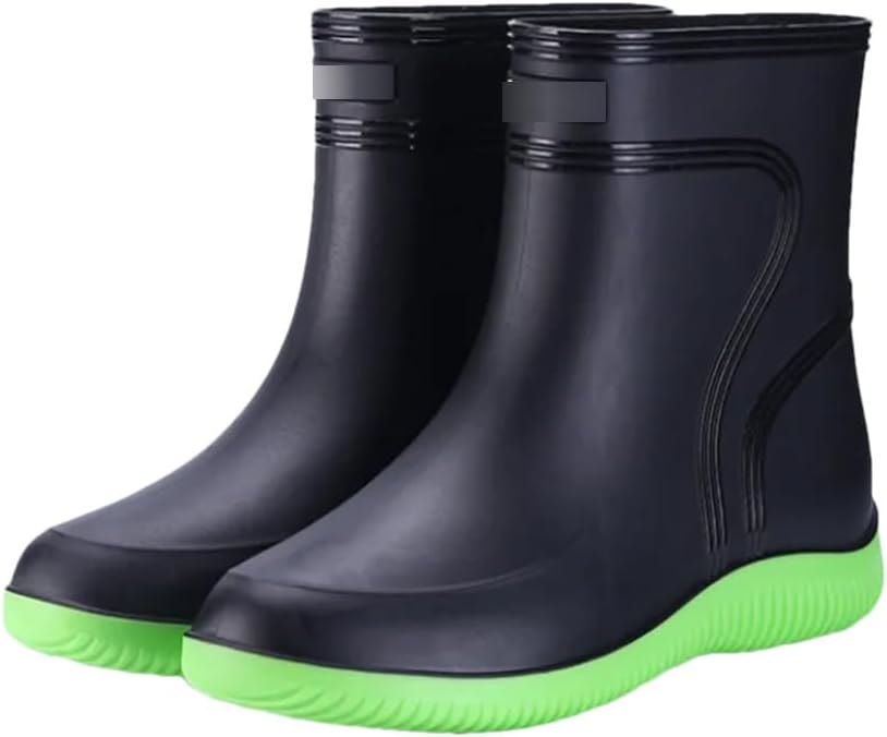 

Унисекс резиновые сапоги Wjnvfioo водонепроницаемые для мужчин и женщин, галоши, пара, рыболовные водные туфли, черный