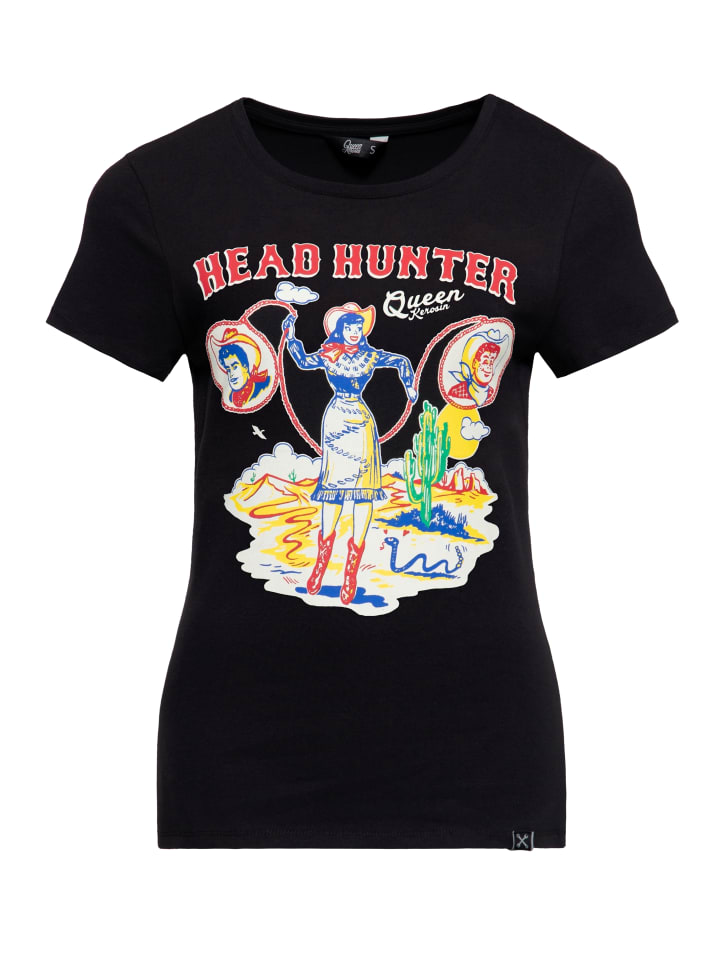 

Футболка с принтом Queen Kerosin Head Hunter черного цвета Queen Kerosin, Черный, Футболка с принтом Queen Kerosin Head Hunter черного цвета Queen Kerosin