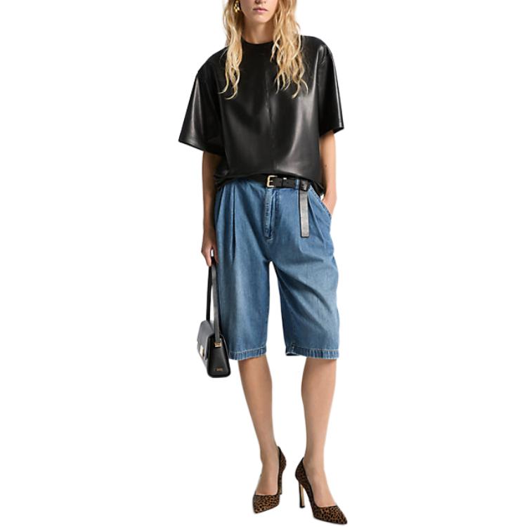 

Плиссированные бермуды denim MICHAEL KORS, синий