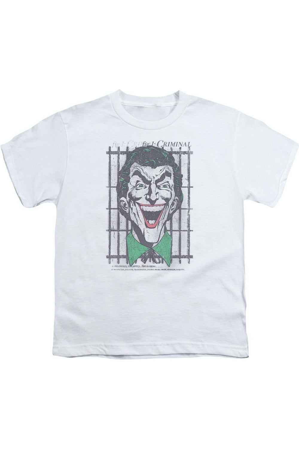 

Футболка DC Comics Criminal с коротким рукавом для детей Gildan, белый