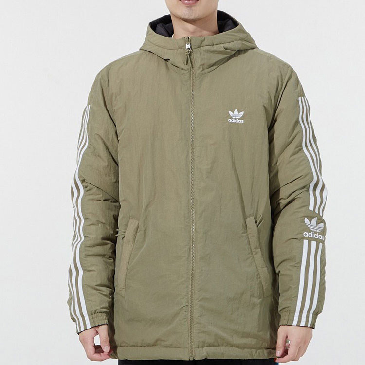 Стеганая куртка Adicolor мужская оливковая Adidas Originals, оливковый — фото 4