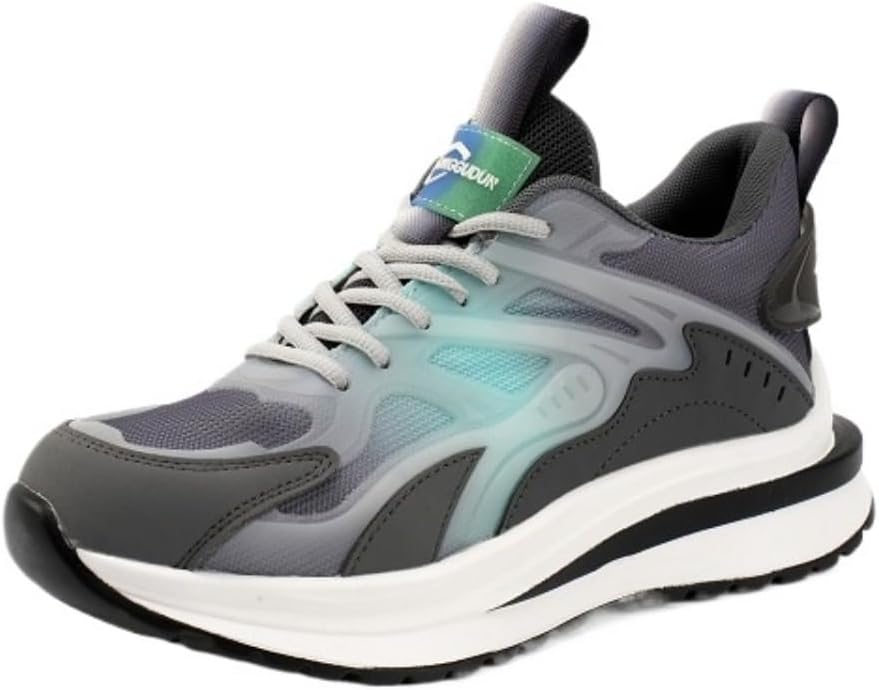 

Мужские ботинки с металлическим носком - противоударные и проколоустойчивые, удобные легкие защитные обувь Lokolucx, серый