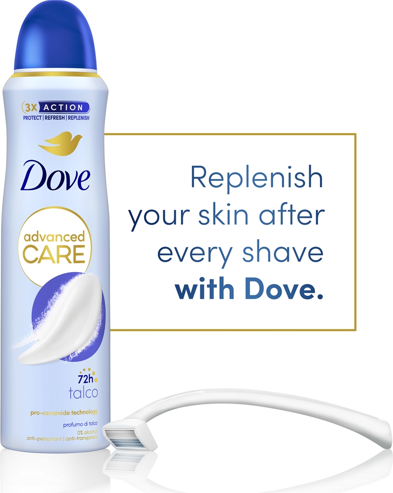 Антиперспирант с тальком Advanced Care для женщин Dove, 150 мл — фото 3