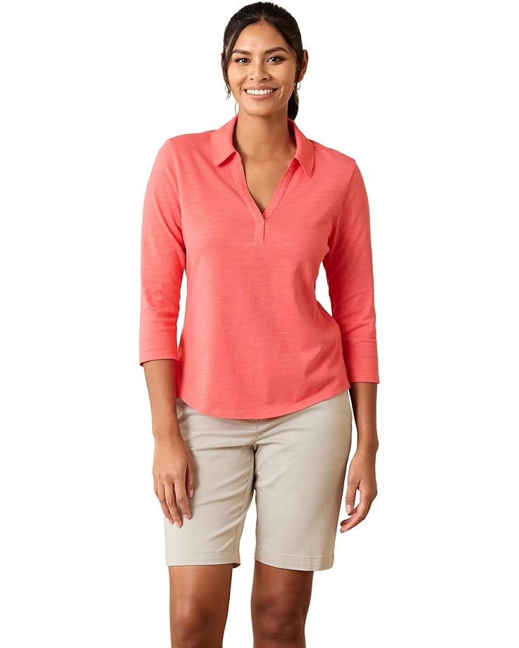 

Футболка Tommy Bahama Ashby Isles Jersey Johnny Collar, цвет Pure Coral