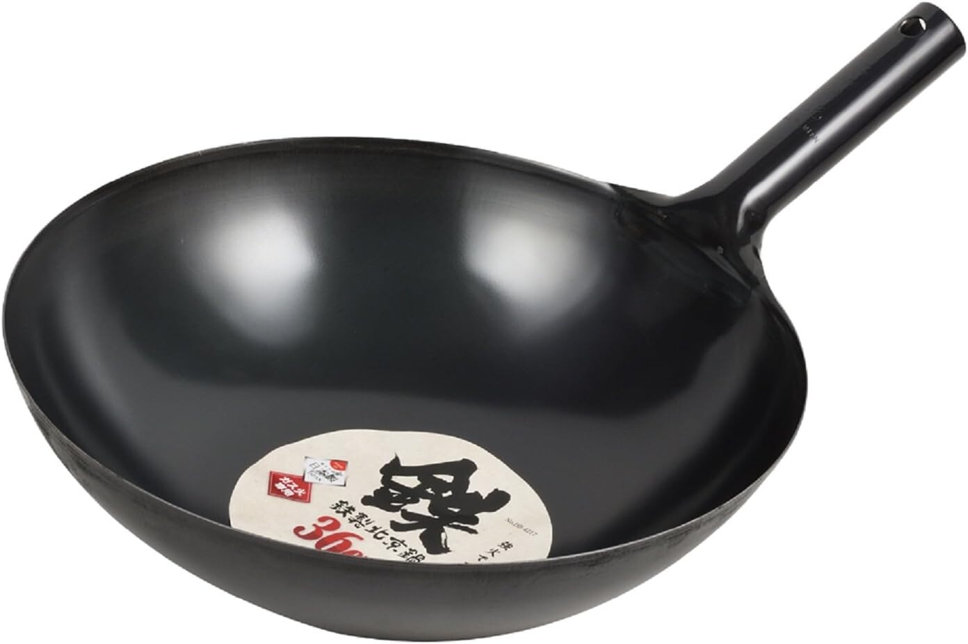 

Pearl Metal HB-4217 Wok, черный, 14,2 дюйма (36 см), железная пекинская кастрюля, Black (Black 19-3911Tcx)