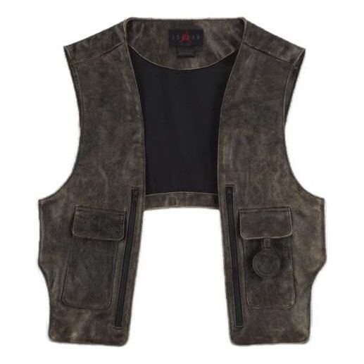 

Жилеты xj balvin кожаный жилет Air Jordan, коричневый