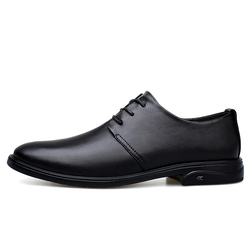 

BOLE Кожаные повседневные туфли мужские черные с узором, цвет Black Pattern