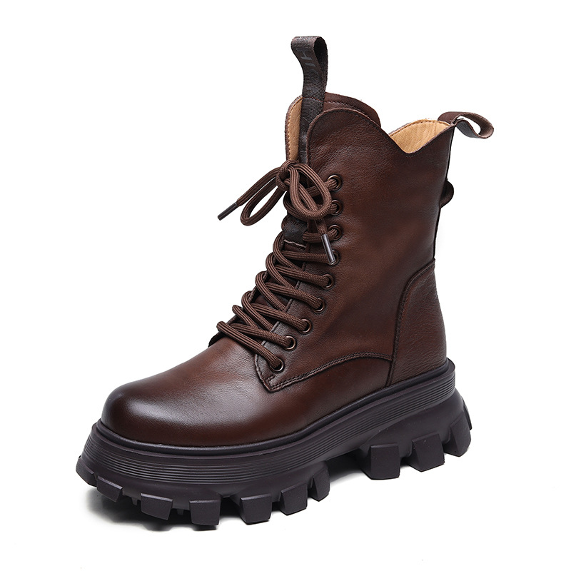 Ботинки Martin 6 см женские Devanro, Brown