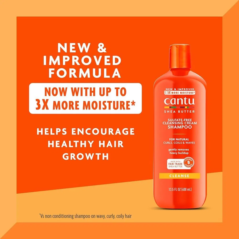 Очищающий шампунь Cantu Natural Hair Cleansing без сульфатов, 400 мл (2 упаковки) Cantu — фото 3