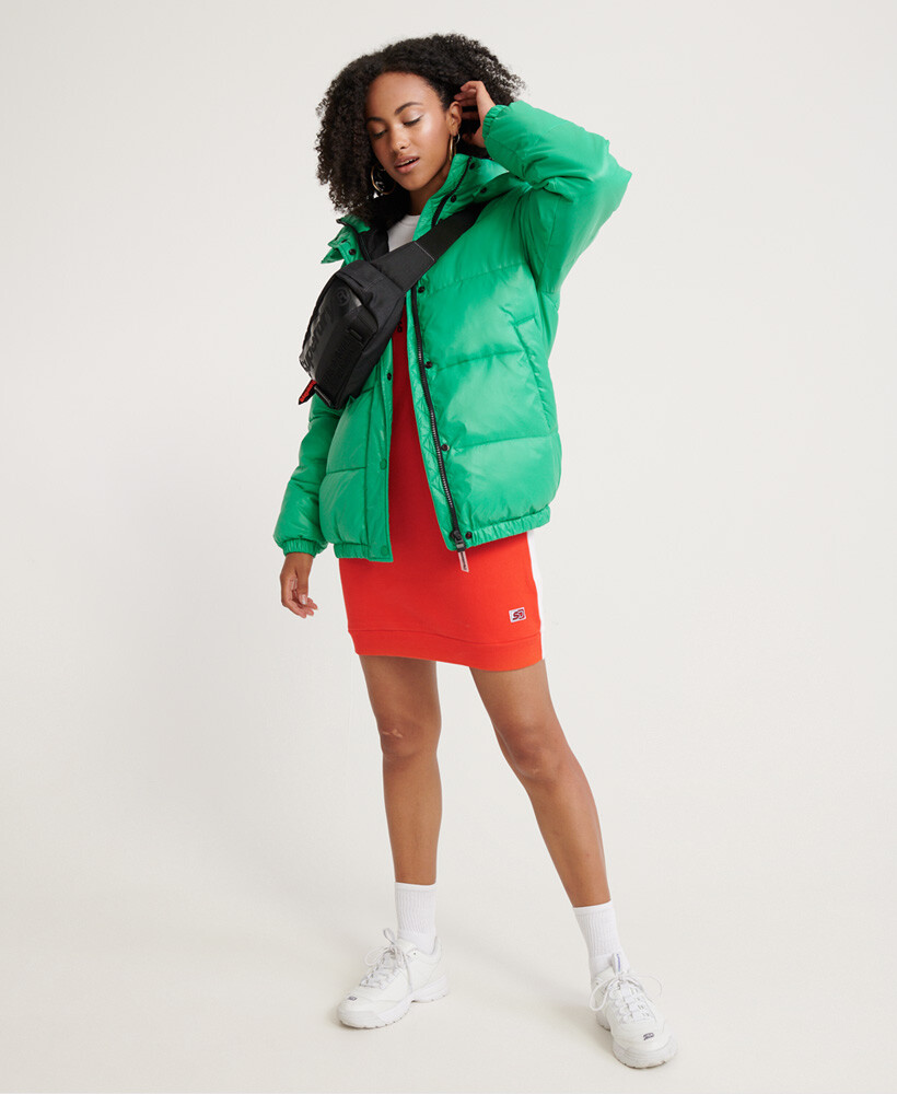 Спортивное платье со вставками и длинными рукавами Superdry, красный — фото 2