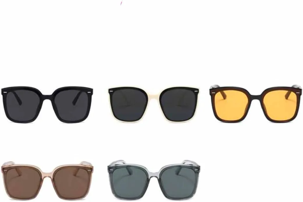 

Солнцезащитные очки с защитой UV400 | Большая оправа, цветные линзы | Для женщин и мужчин, для занятий спортом на открытом воздухе и вождения DSVIGF, Black Gray