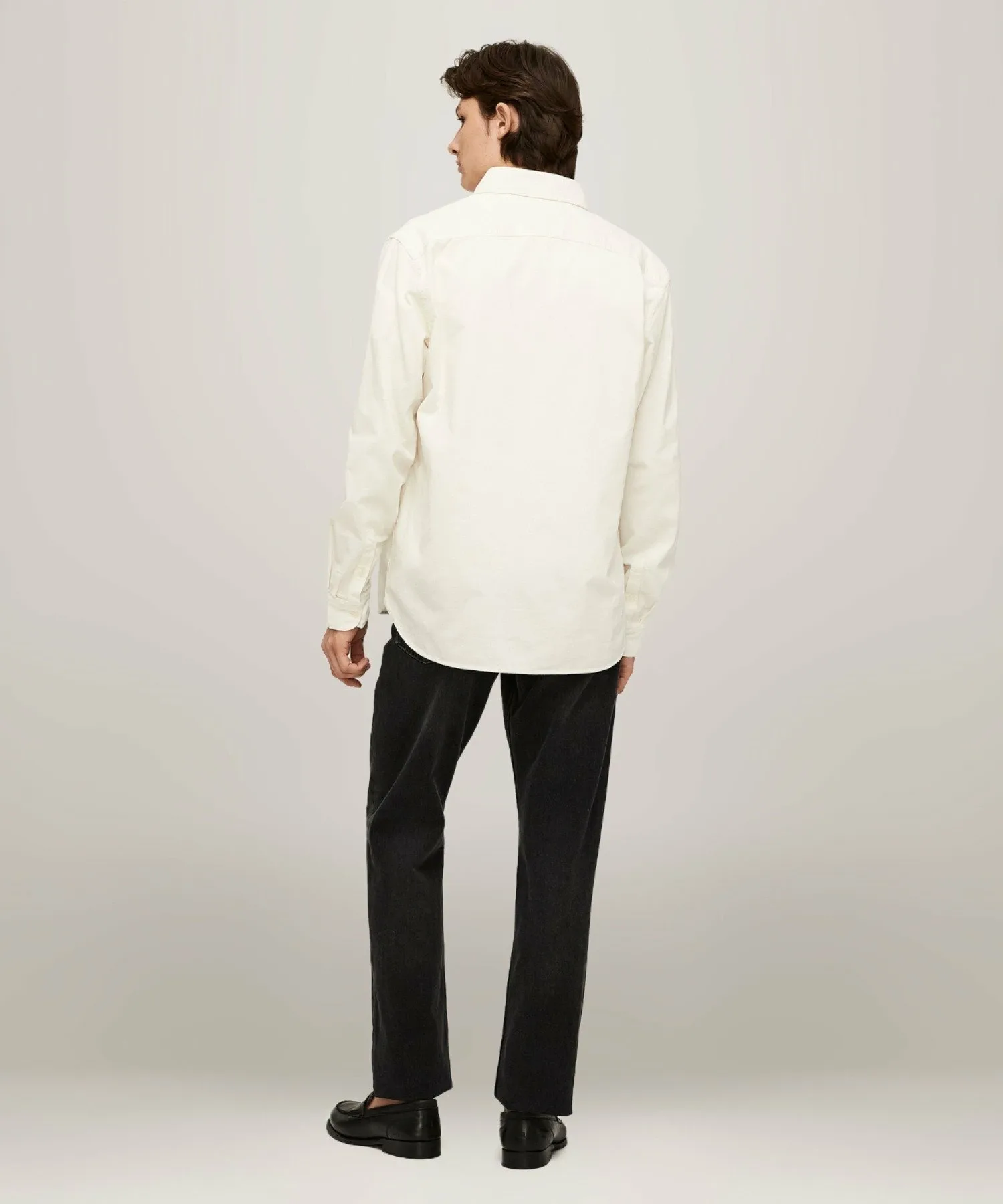 Однотонная вельветовая рубашка на пуговицах TOMMY HILFIGER, White YBI — фото 2