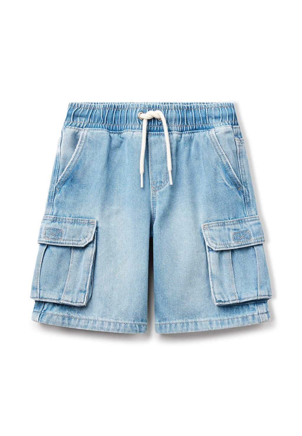 

Джинсовые шорты BERMUDAS WITH DRAWSTRING United Colors of Benetton, синий