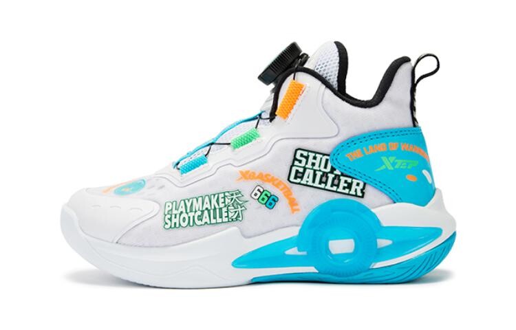 

Детские баскетбольные кроссовки PS Low-top Белые/синие/черные Xtep