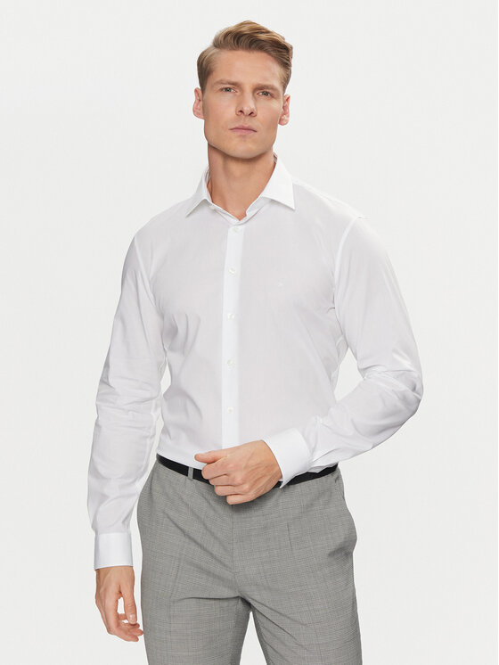 

Рубашка узкого кроя Calvin Klein, белый
