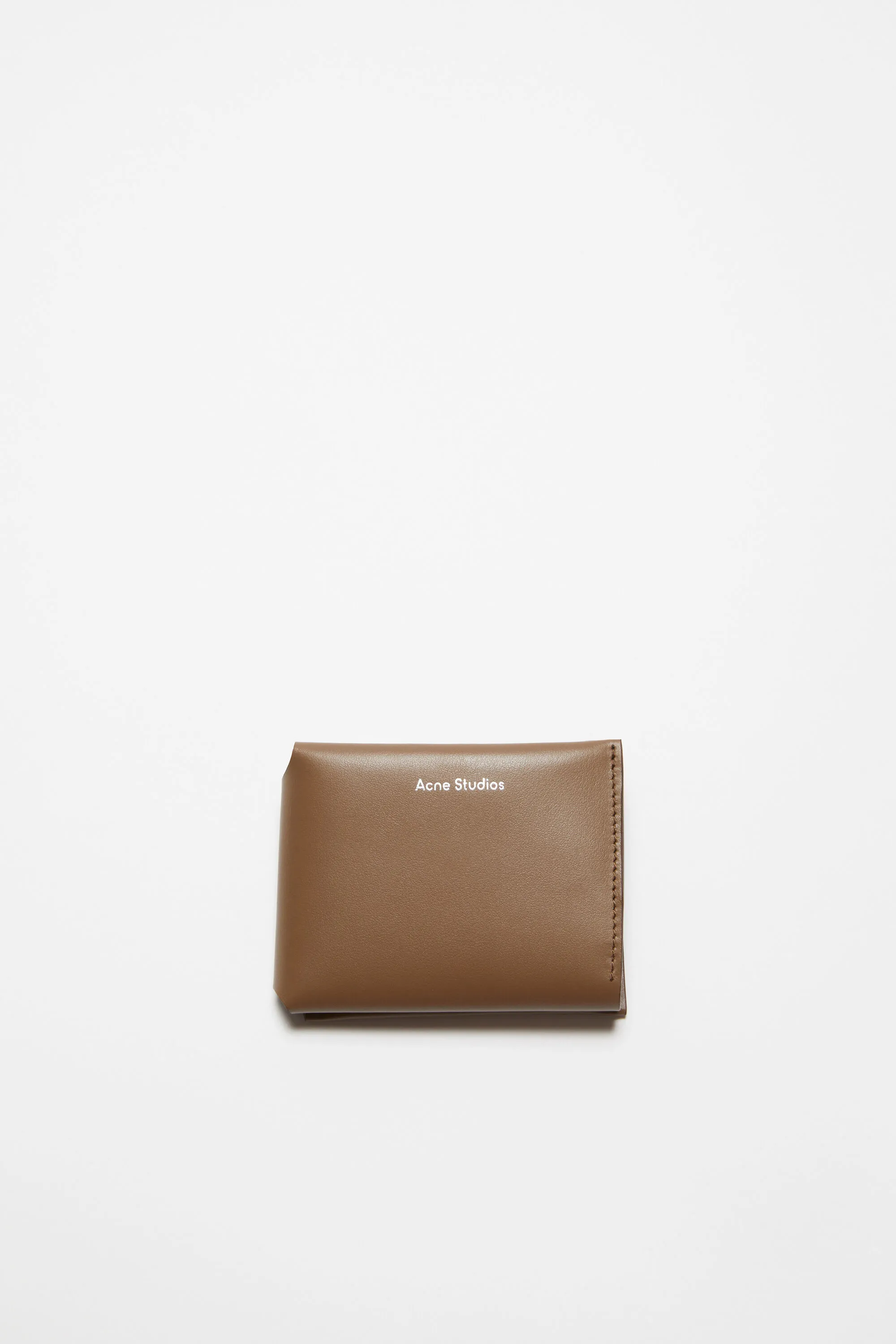 

Кожаный тройной кошелек Acne Studios, Camel brown