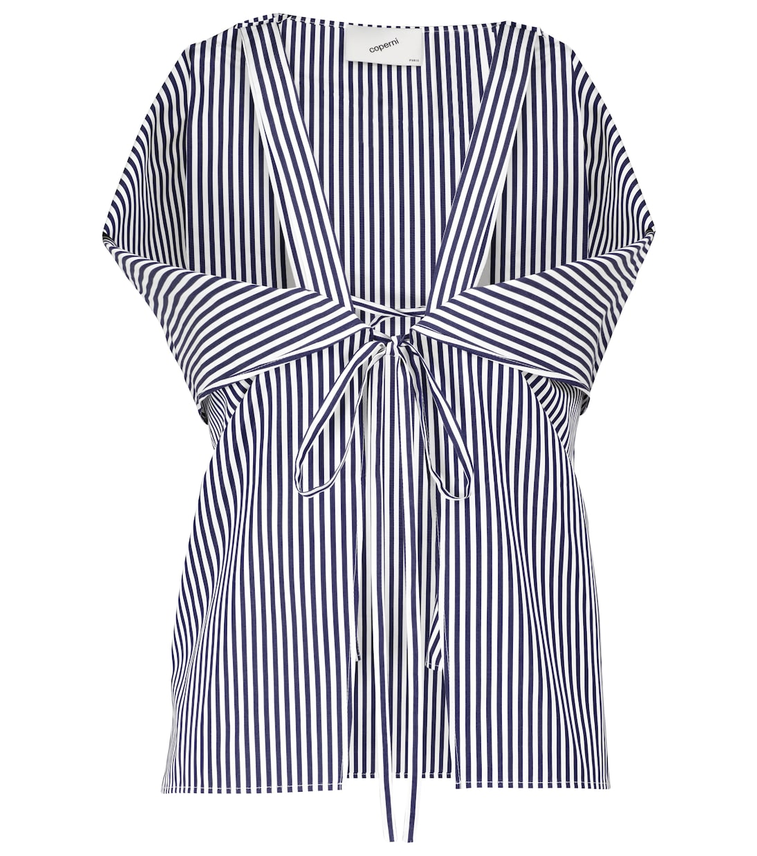 

Полосатый топ из хлопкового поплина Coperni, Navy White