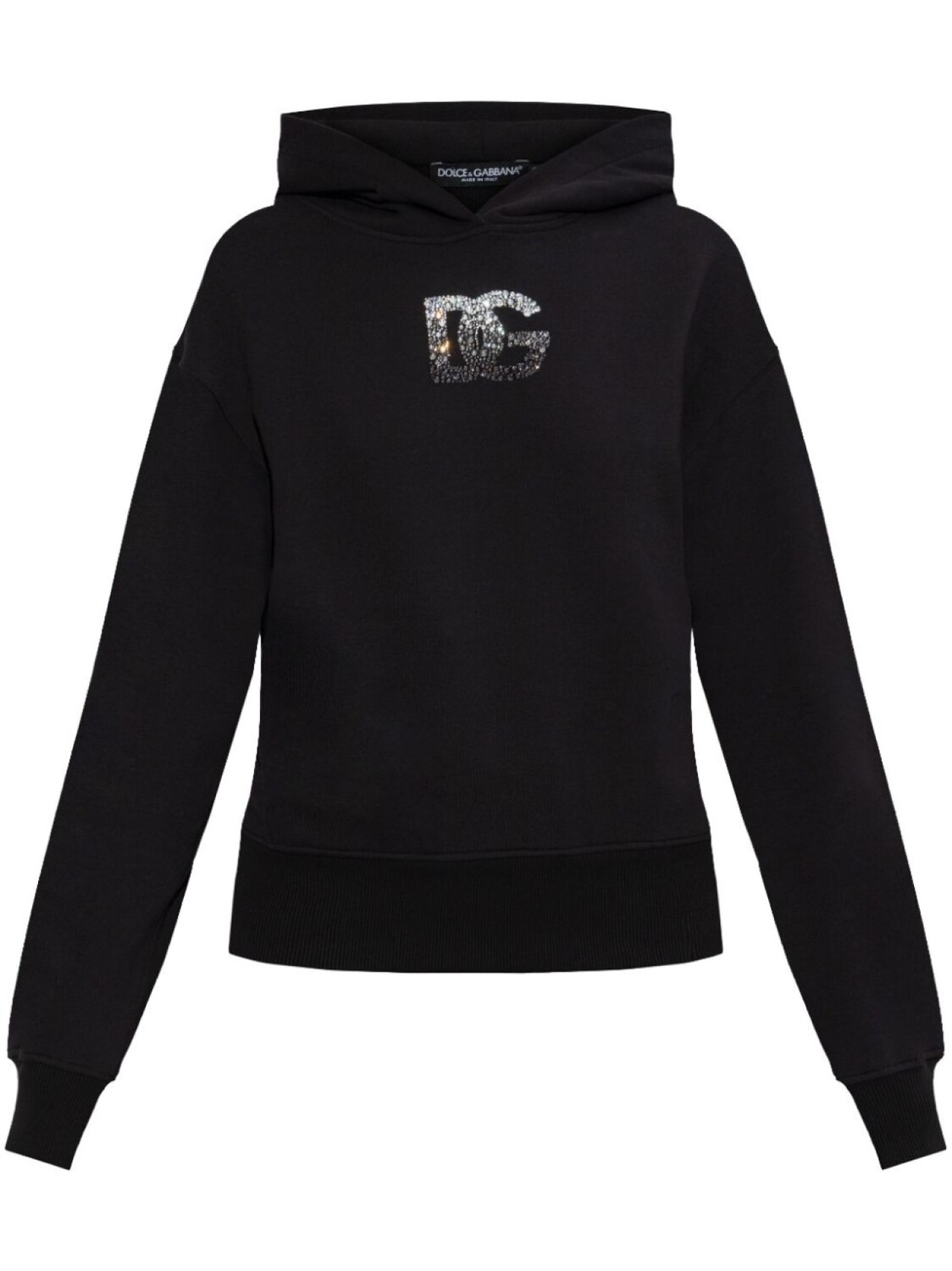 

Толстовка с капюшоном и аппликацией логотипа Dolce & Gabbana, черный