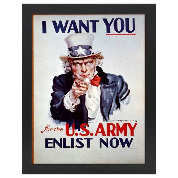 

Рамка для фотографий LegendArte I Want You for U.S. Army, черный