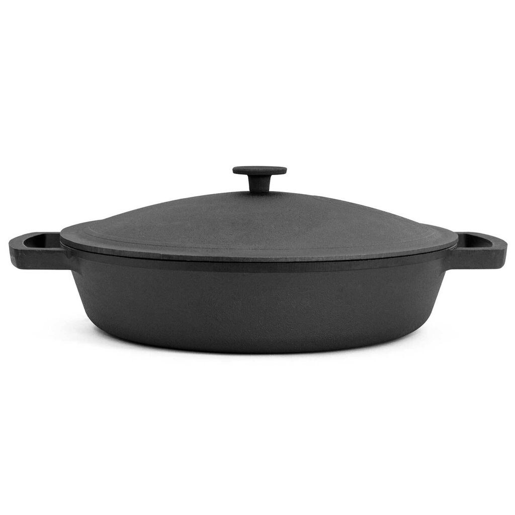

Чугунная сковорода Ø36см с крышкой из чугуна Запеканка из чугуна Сковорода для сервировки с двумя ручками Brizoll