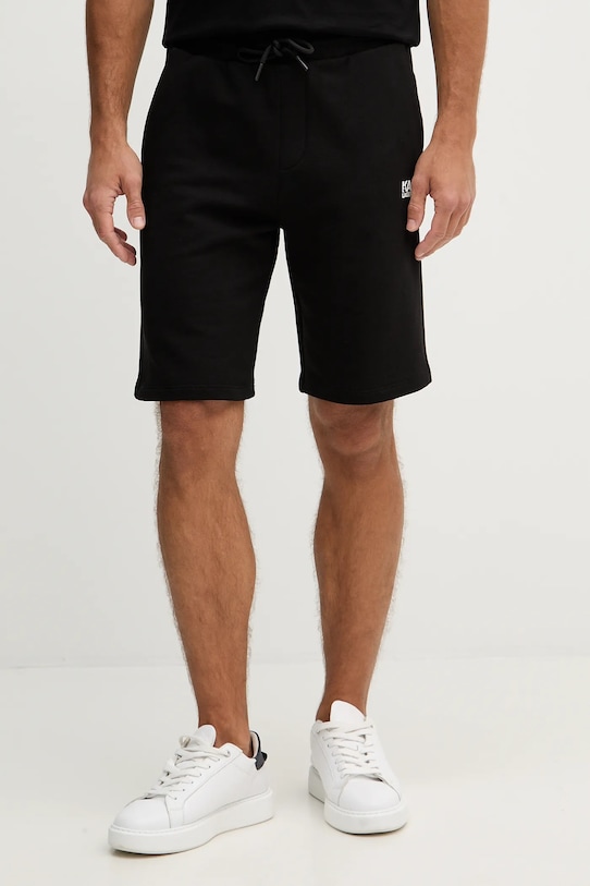 

Хлопковые шорты Karl Lagerfeld, черный