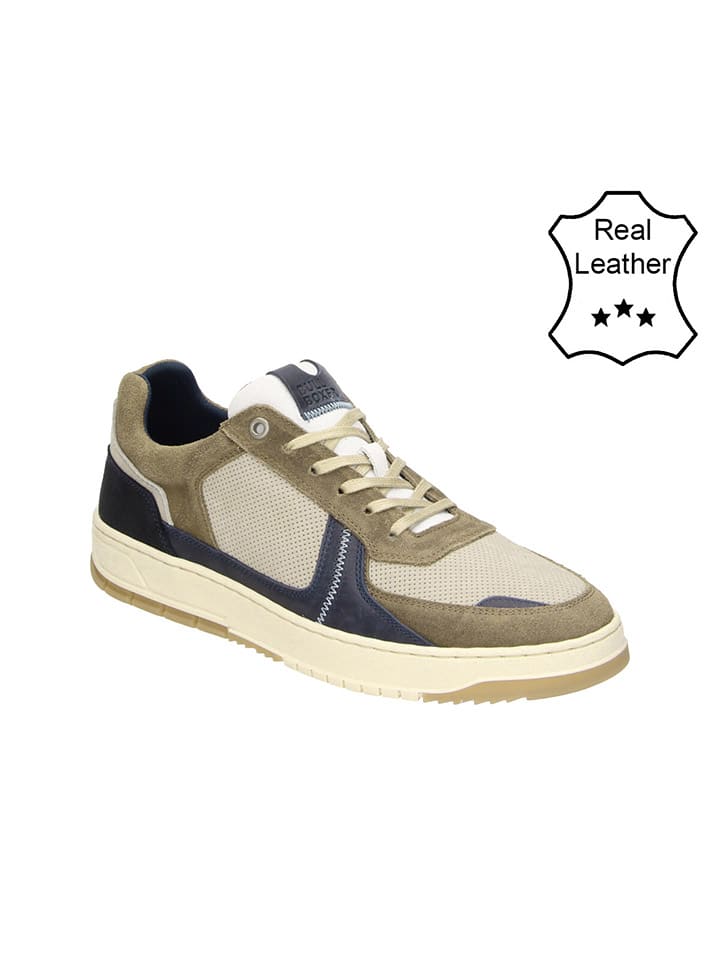 

Bullboxer Кожаные кроссовки серо-бежевого цвета