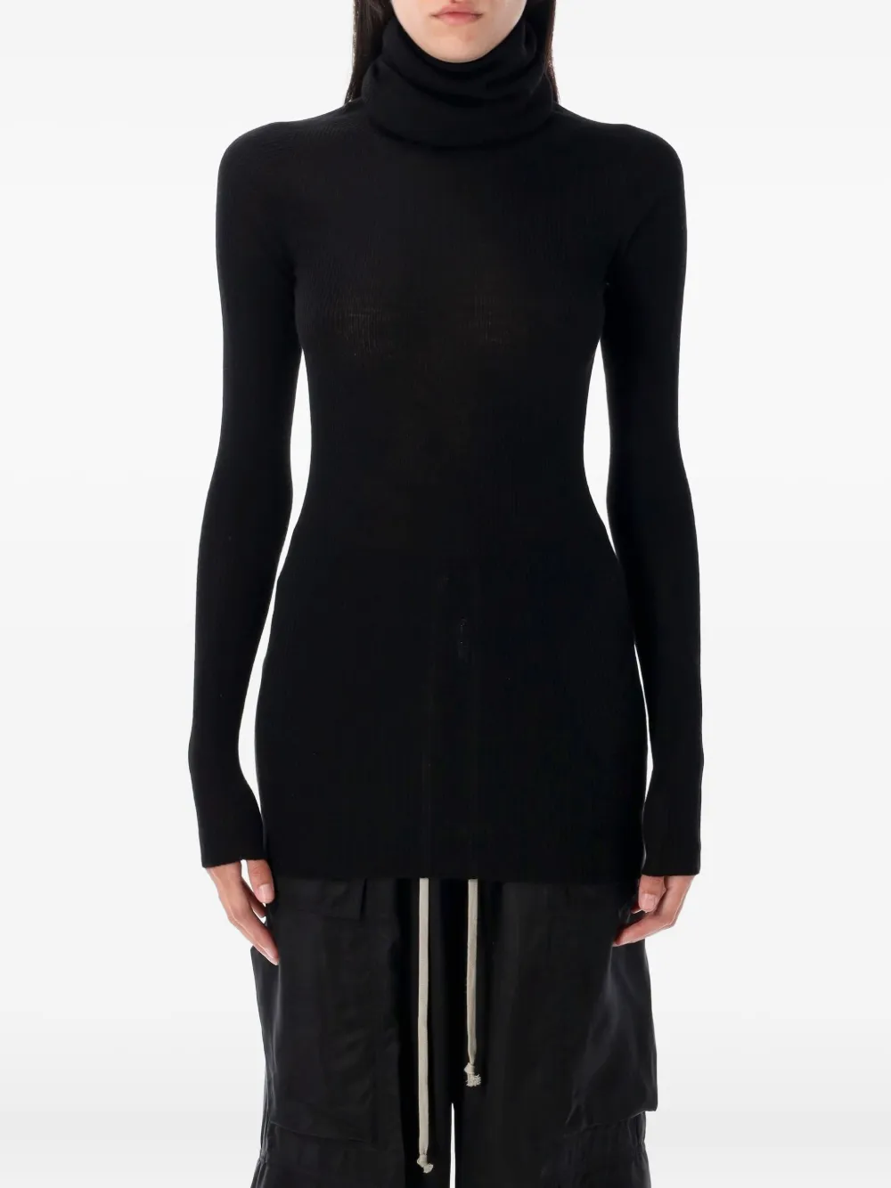 

Водолазка в рубчик Rick Owens, черный