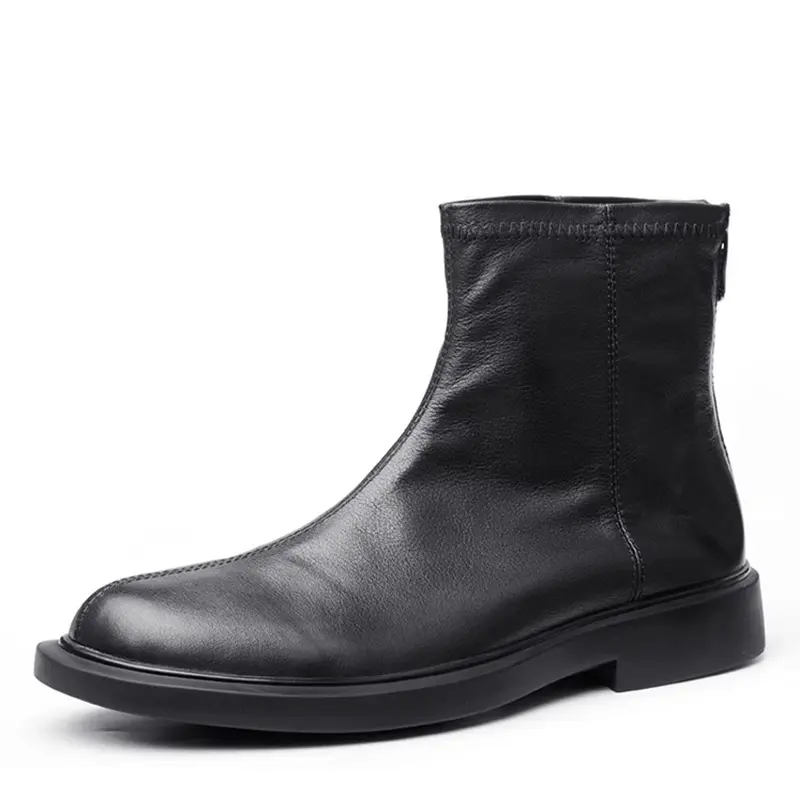 

LEYGMENLG Мужские черные зимние ботинки на шнуровке с меховой подкладкой, цвет Black Fleece-Lined