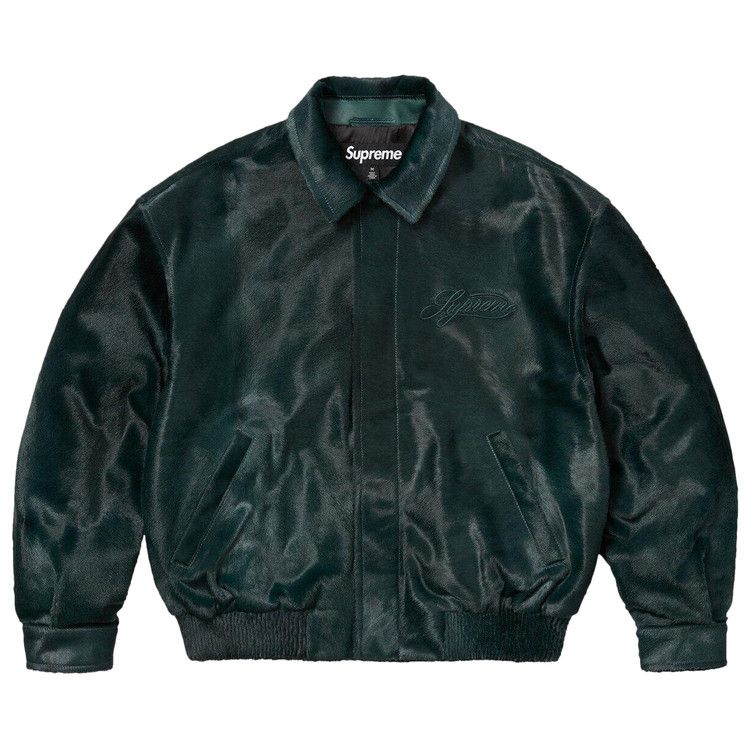 

Куртка Supreme Ponyhair Varsity Jacket, Green