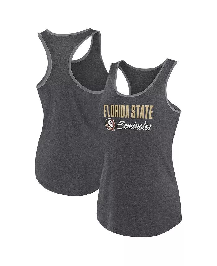 

Женская майка-борцовка Heather Charcoal Florida State Seminoles Fuel Fanatics