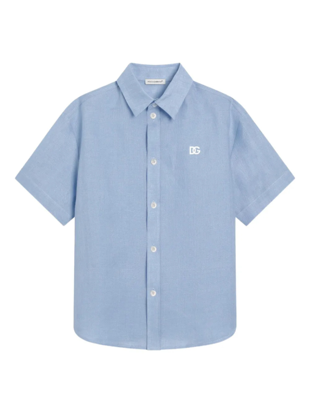 

Dolce & Gabbana Kids льняная рубашка, синий