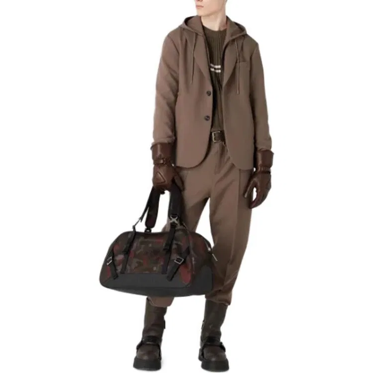 Брюки зауженные на резинке EMPORIO ARMANI, Brown — фото 3